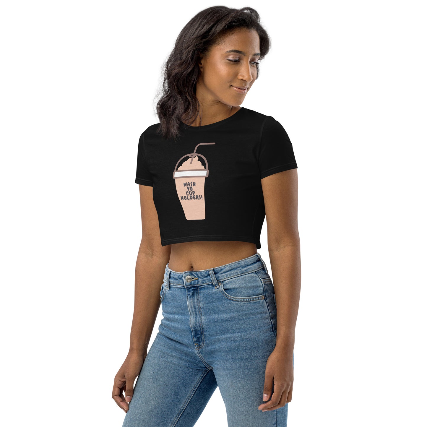 "Wash Yo Cupholders" Organic Crop Top