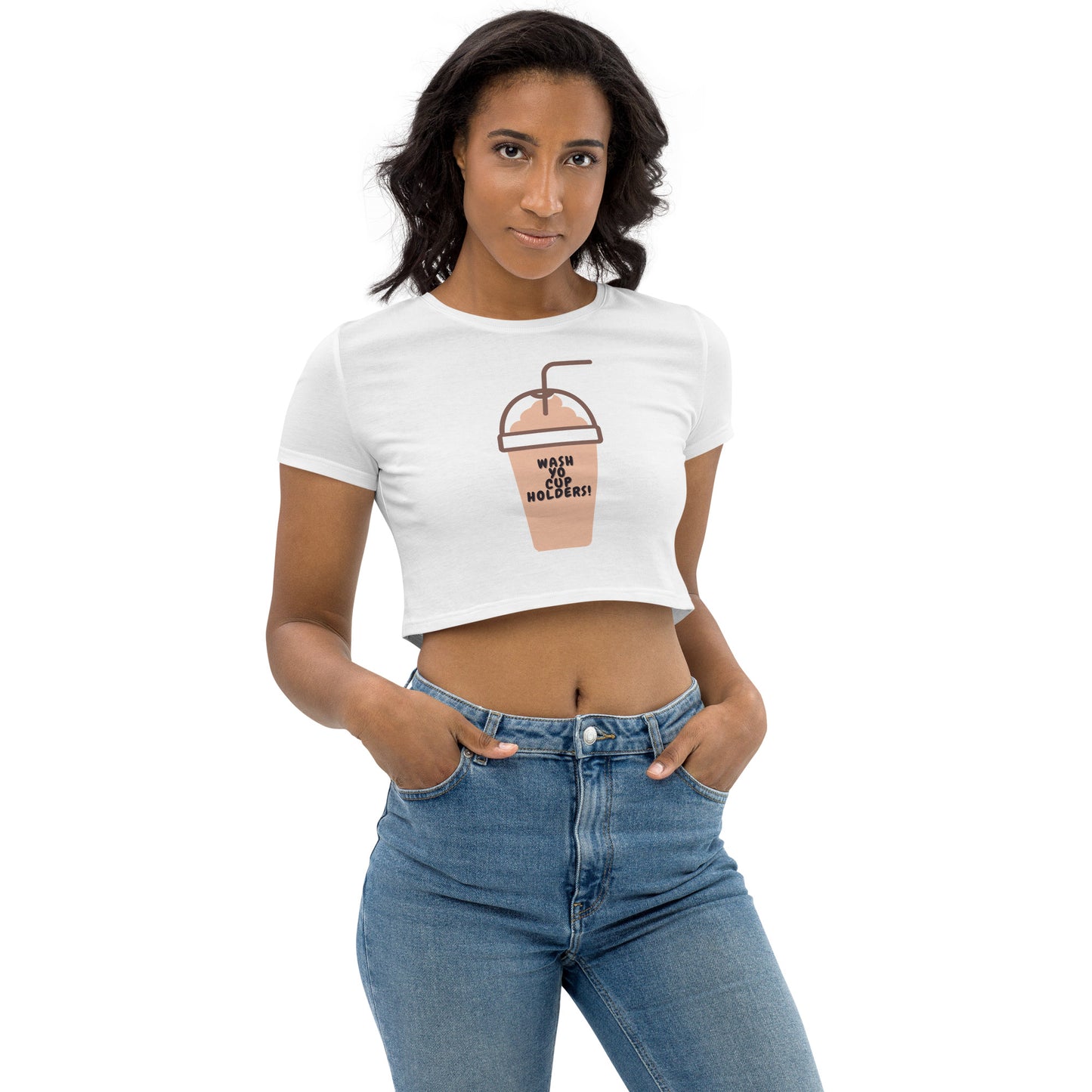 "Wash Yo Cupholders" Organic Crop Top