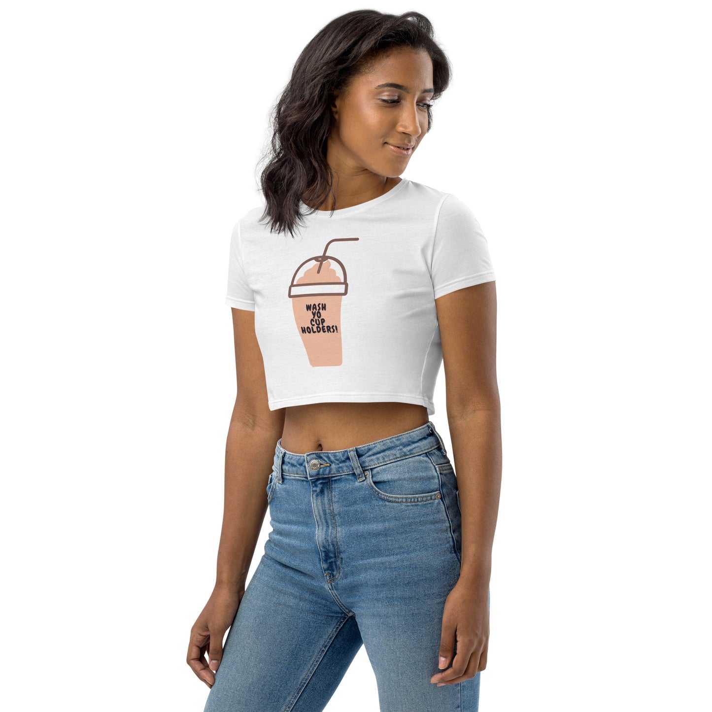 "Wash Yo Cupholders" Organic Crop Top